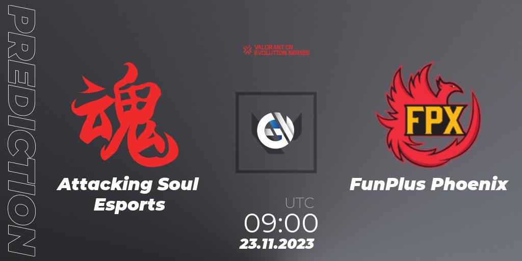 Pronósticos Attacking Soul Esports - FunPlus Phoenix. 23.11.23. VALORANT China Evolution Series Act 3: Heritability - VALORANT