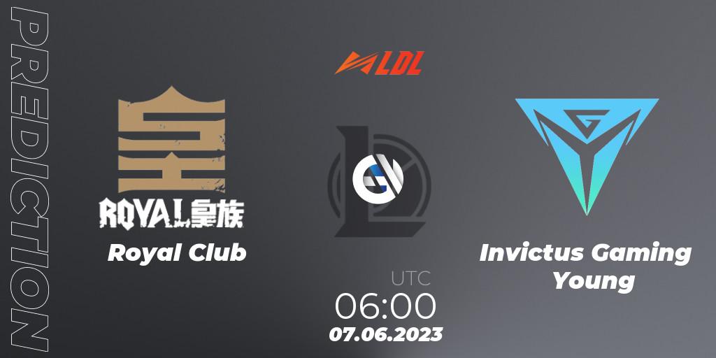 Pronósticos Royal Club - Invictus Gaming Young. 07.06.2023 at 09:00. LDL 2023 - Regular Season - Stage 2 Playoffs - LoL