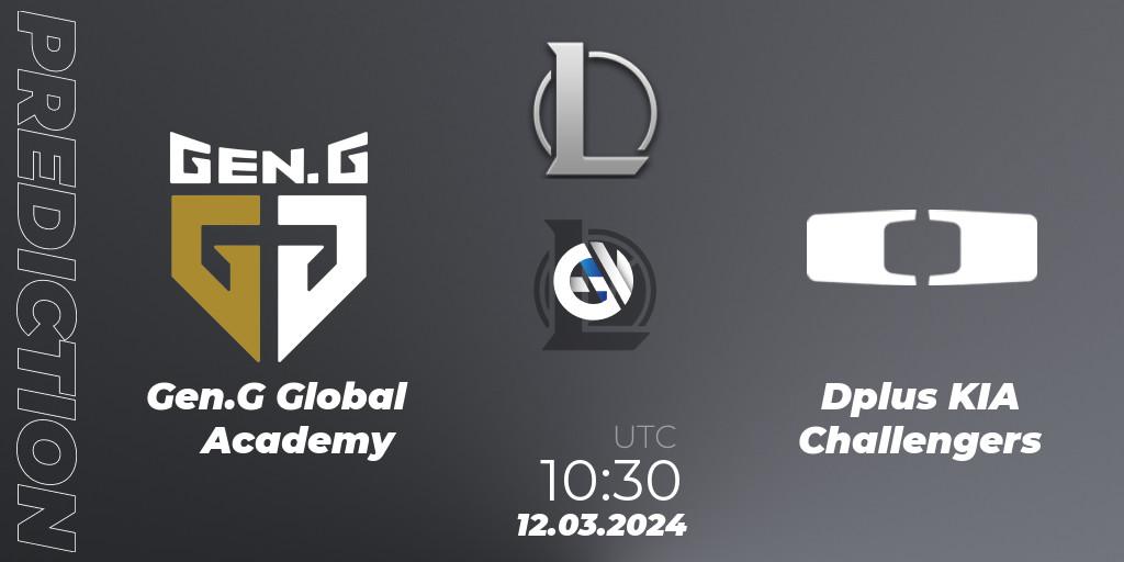 Pronósticos Gen.G Global Academy - Dplus KIA Challengers. 12.03.24. LCK Challengers League 2024 Spring - Group Stage - LoL