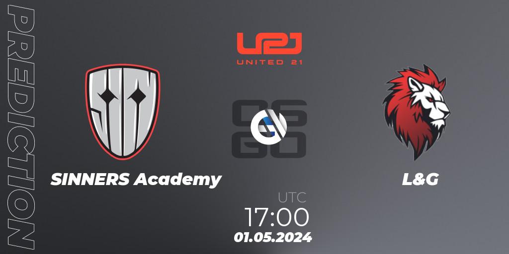 Pronósticos SINNERS Academy - L&G. 01.05.2024 at 17:00. United21 Season 13: Division 2 - Counter-Strike (CS2)