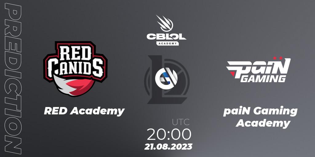 Pronósticos RED Academy - paiN Gaming Academy. 21.08.2023 at 20:00. CBLOL Academy Split 2 2023 - Playoffs - LoL