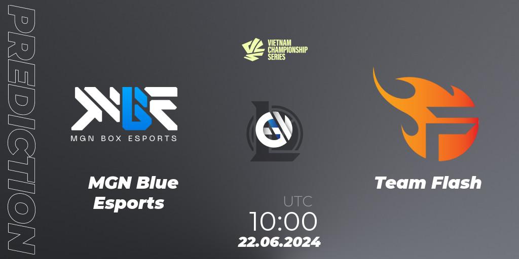Pronósticos MGN Blue Esports - Team Flash. 22.06.2024 at 10:00. VCS Summer 2024 - Group Stage - LoL
