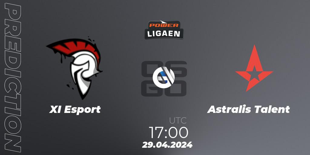 Pronósticos XI Esport - Astralis Talent. 29.04.2024 at 17:00. Dust2.dk Ligaen Season 26 - Counter-Strike (CS2)