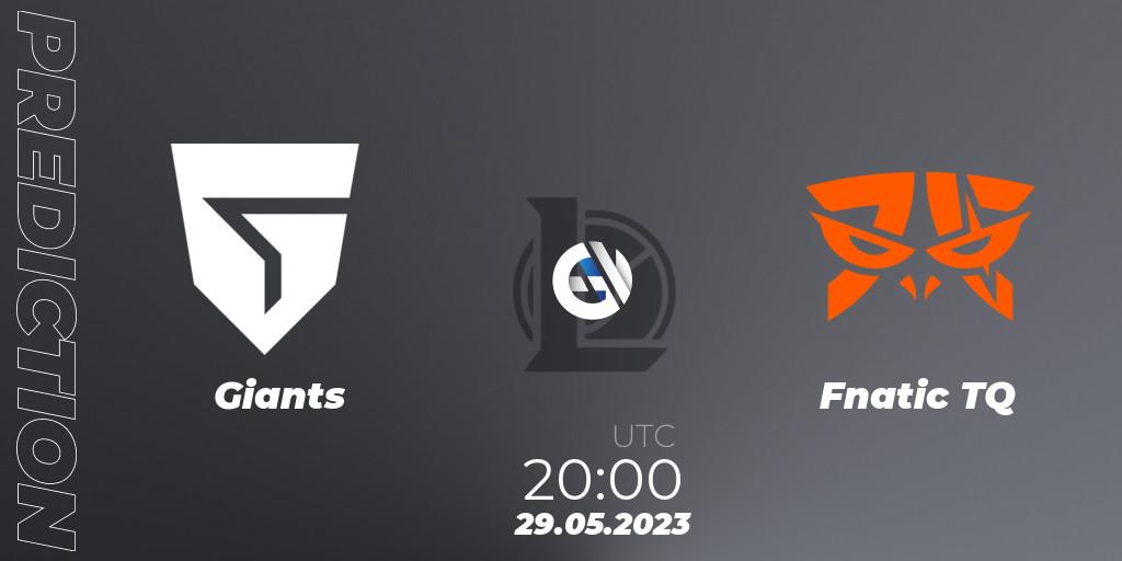 Pronósticos Giants - Fnatic TQ. 29.05.2023 at 20:00. Superliga Summer 2023 - Group Stage - LoL