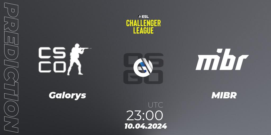 Pronósticos Galorys - MIBR. 10.04.24. ESL Challenger League Season 47: South America - CS2 (CS:GO)