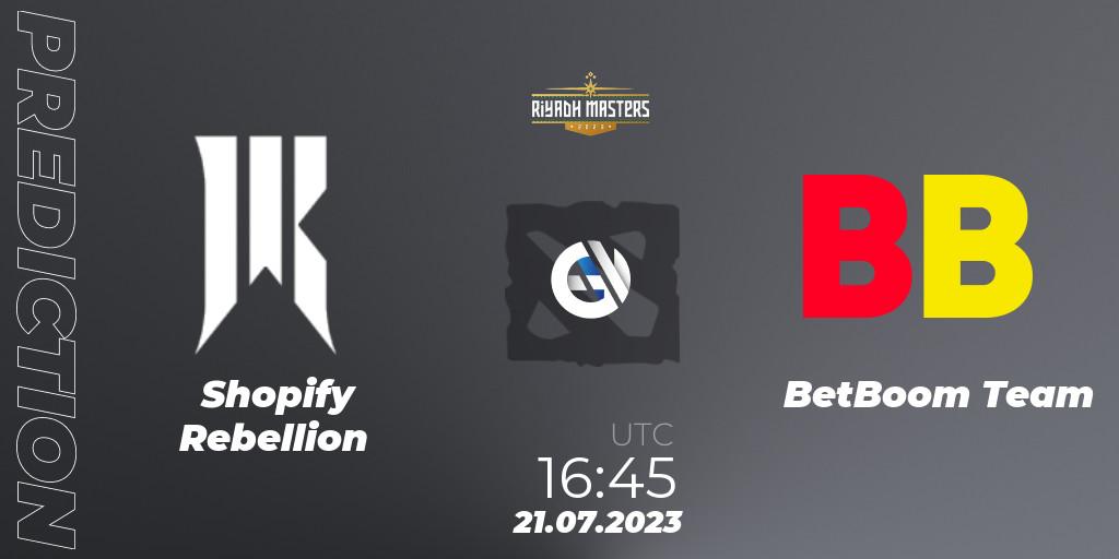Pronósticos Shopify Rebellion - BetBoom Team. 21.07.2023 at 17:31. Riyadh Masters 2023 - Group Stage - Dota 2