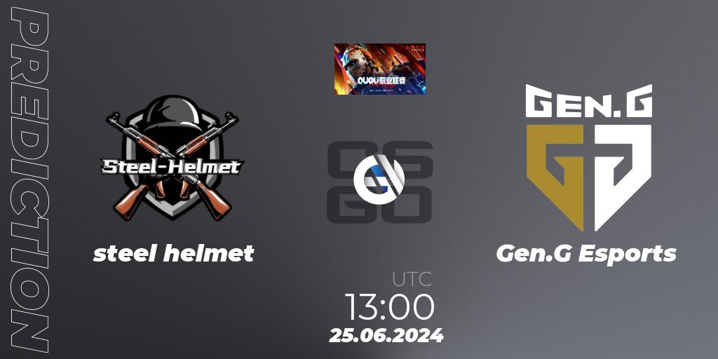 Pronósticos steel helmet - Gen.G Esports. 25.06.2024 at 13:00. QU Pro League - Counter-Strike (CS2)