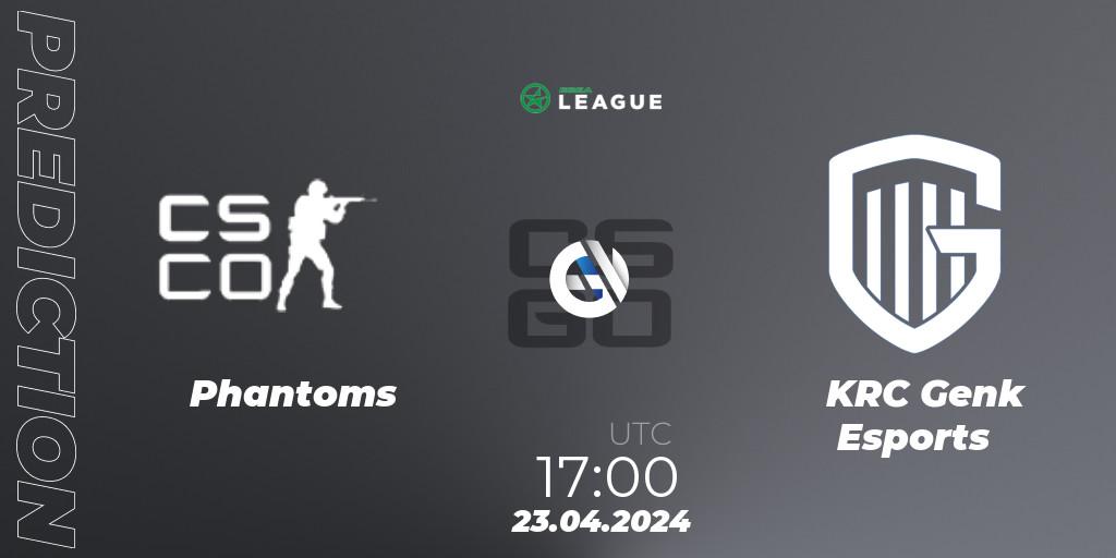 Pronósticos Phantoms - KRC Genk Esports. 23.04.24. ESEA Season 49: Advanced Division - Europe - CS2 (CS:GO)