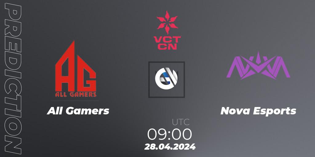 Pronósticos All Gamers - Nova Esports. 28.04.24. VALORANT Champions Tour China 2024: Stage 1 - Group Stage - VALORANT