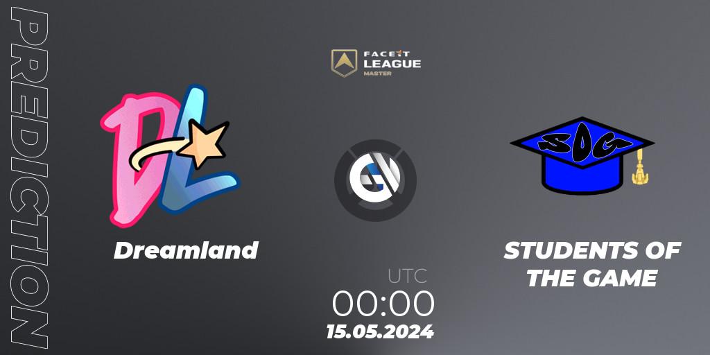Pronósticos Dreamland - STUDENTS OF THE GAME. 15.05.2024 at 00:00. FACEIT League Season 1 - NA Master Road to EWC - Overwatch