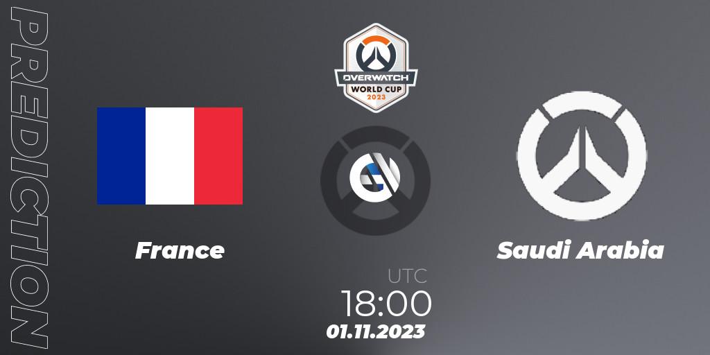 Pronósticos France - Saudi Arabia. 01.11.23. Overwatch World Cup 2023 - Overwatch