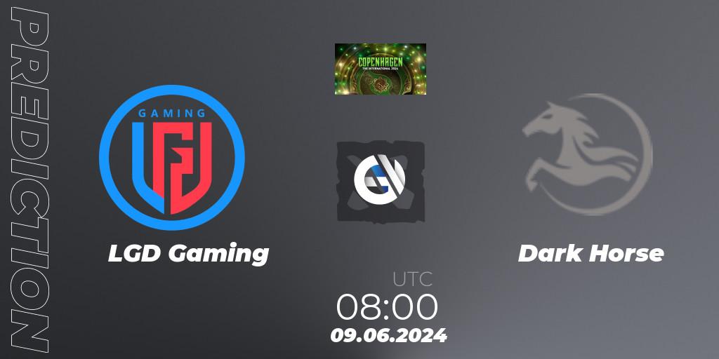 Pronósticos LGD Gaming - Dark Horse. 09.06.2024 at 08:00. The International 2024 - China Closed Qualifier - Dota 2