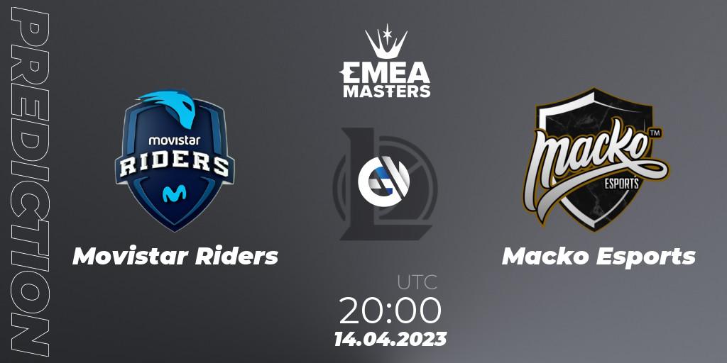 Pronósticos Movistar Riders - Macko Esports. 14.04.23. EMEA Masters Spring 2023 - Group Stage - LoL