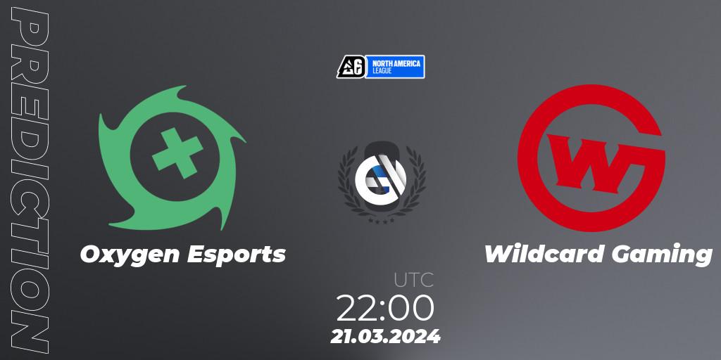Pronósticos Oxygen Esports - Wildcard Gaming. 21.03.24. North America League 2024 - Stage 1 - Rainbow Six