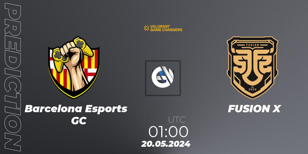 Pronósticos Barcelona Esports GC - FUSION X. 20.05.2024 at 01:00. VCT 2024: Game Changers LAN - Opening - VALORANT