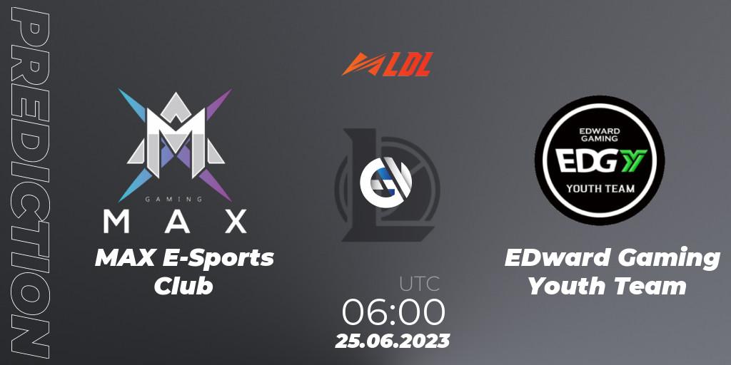 Pronósticos MAX E-Sports Club - EDward Gaming Youth Team. 25.06.23. LDL 2023 - Regular Season - Stage 3 - LoL