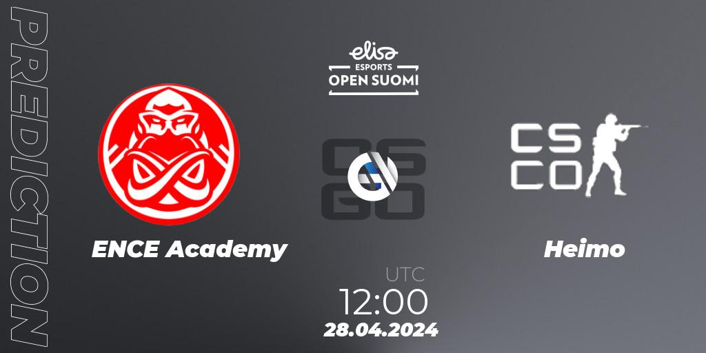 Pronósticos ENCE Academy - Heimo Esports. 28.04.24. Elisa Open Suomi Season 6 - CS2 (CS:GO)