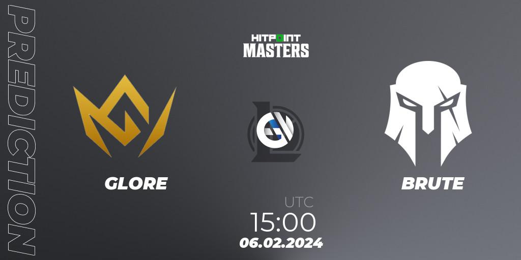 Pronósticos GLORE - BRUTE. 06.02.24. Hitpoint Masters Spring 2024 - LoL