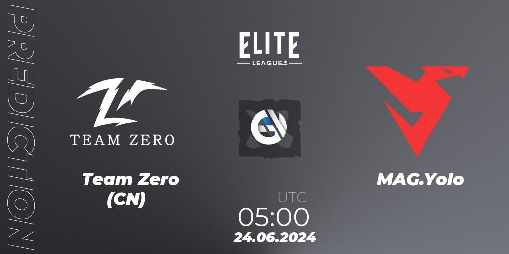 Pronósticos Team Zero (CN) - MAG.Yolo. 24.06.2024 at 05:00. Elite League Season 2: China Closed Qualifier - Dota 2