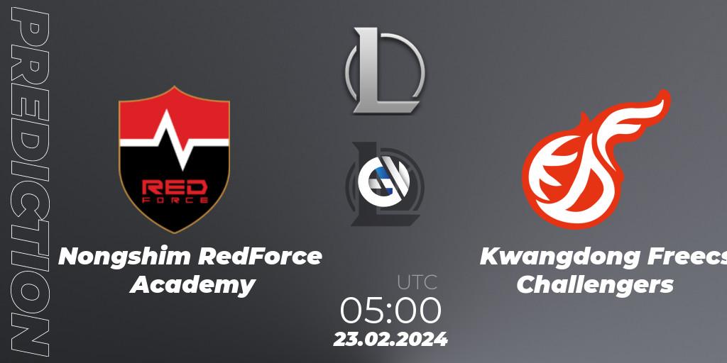 Pronósticos Nongshim RedForce Academy - Kwangdong Freecs Challengers. 23.02.24. LCK Challengers League 2024 Spring - Group Stage - LoL