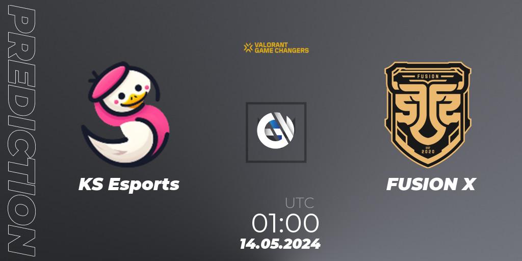 Pronósticos KS Esports - FUSION X. 14.05.2024 at 01:00. VCT 2024: Game Changers LAN - Opening - VALORANT