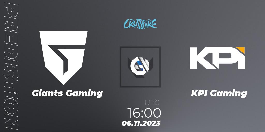 Pronósticos Giants Gaming - KPI Gaming. 06.11.23. LVP - Crossfire Cup 2023 - VALORANT