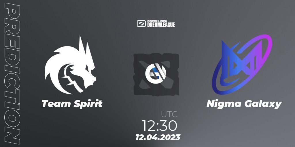Pronósticos Team Spirit - Nigma Galaxy. 12.04.2023 at 12:36. DreamLeague Season 19 - Group Stage 1 - Dota 2