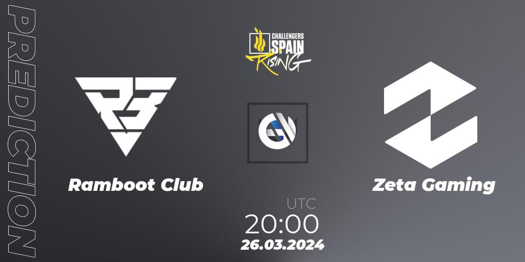 Pronósticos Ramboot Club - Zeta Gaming. 26.03.2024 at 19:00. VALORANT Challengers 2024 Spain: Rising Split 1 - VALORANT