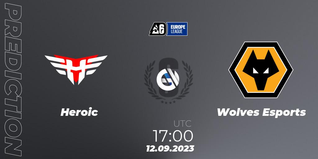 Pronósticos Heroic - Wolves Esports. 12.09.23. Europe League 2023 - Stage 2 - Rainbow Six