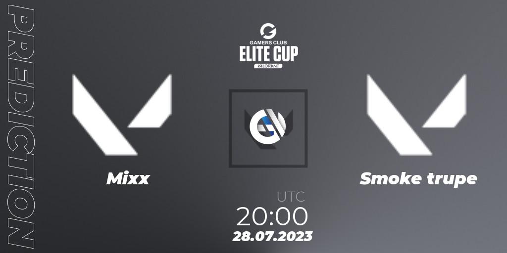 Pronósticos Mixx - Smoke trupe. 28.07.2023 at 20:00. Gamers Club Elite Cup 2023 - VALORANT