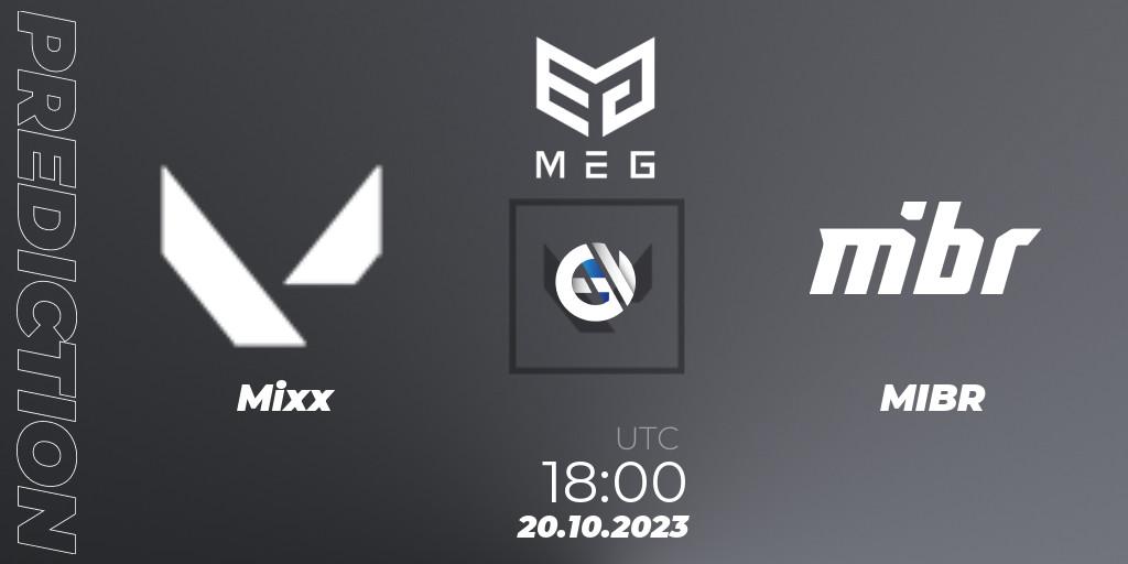 Pronósticos Mixx - MIBR. 20.10.23. Multiplatform Esports Game 2023 - VALORANT