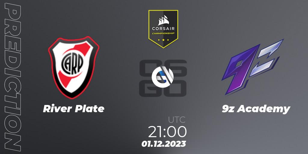 Pronósticos River Plate - 9z Academy. 01.12.23. Corsair Championship 2023 - CS2 (CS:GO)