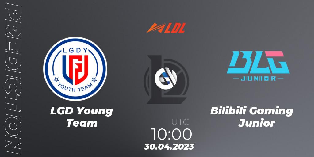Pronósticos LGD Young Team - Bilibili Gaming Junior. 30.04.2023 at 10:35. LDL 2023 - Regular Season - Stage 2 - LoL