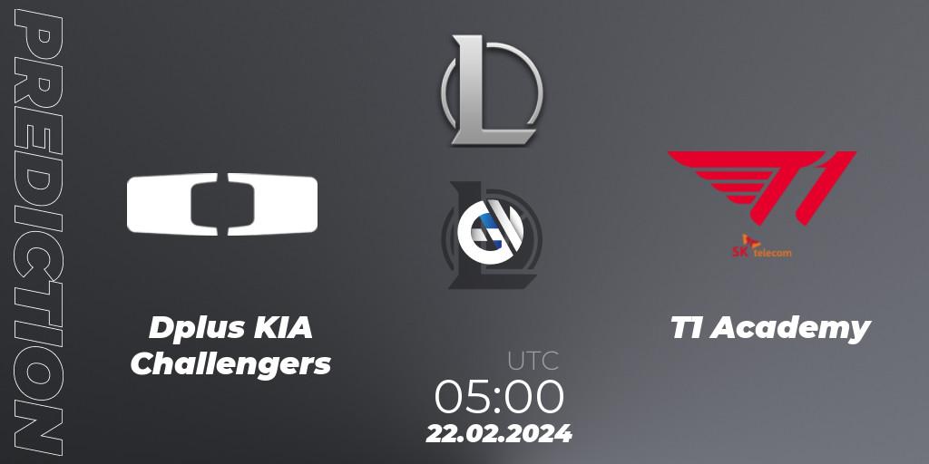 Pronósticos Dplus KIA Challengers - T1 Academy. 22.02.24. LCK Challengers League 2024 Spring - Group Stage - LoL