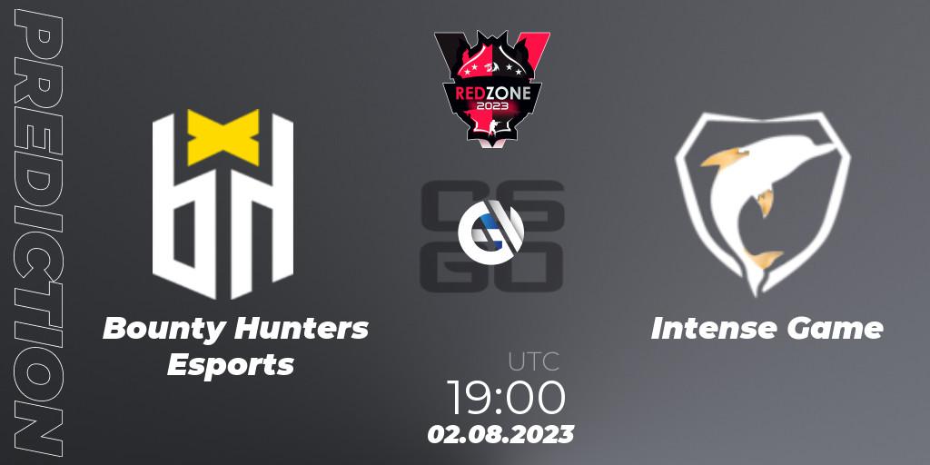 Pronósticos Bounty Hunters Esports - Intense Game. 02.08.2023 at 19:00. RedZone PRO League Season 5 - Counter-Strike (CS2)