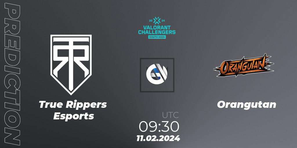 Pronósticos True Rippers Esports - Orangutan. 11.02.24. VALORANT Challengers 2024: South Asia Split 1 - Cup 1 - VALORANT