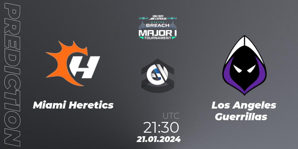 Pronósticos Miami Heretics - Los Angeles Guerrillas. 20.01.2024 at 21:30. Call of Duty League 2024: Stage 1 Major Qualifiers - Call of Duty