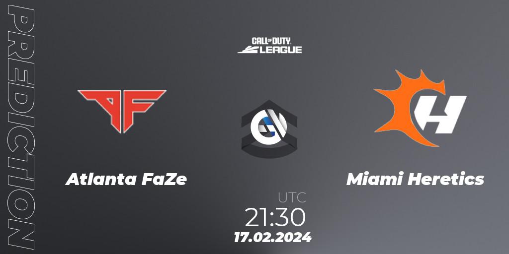 Pronósticos Atlanta FaZe - Miami Heretics. 17.02.2024 at 21:30. Call of Duty League 2024: Stage 2 Major Qualifiers - Call of Duty
