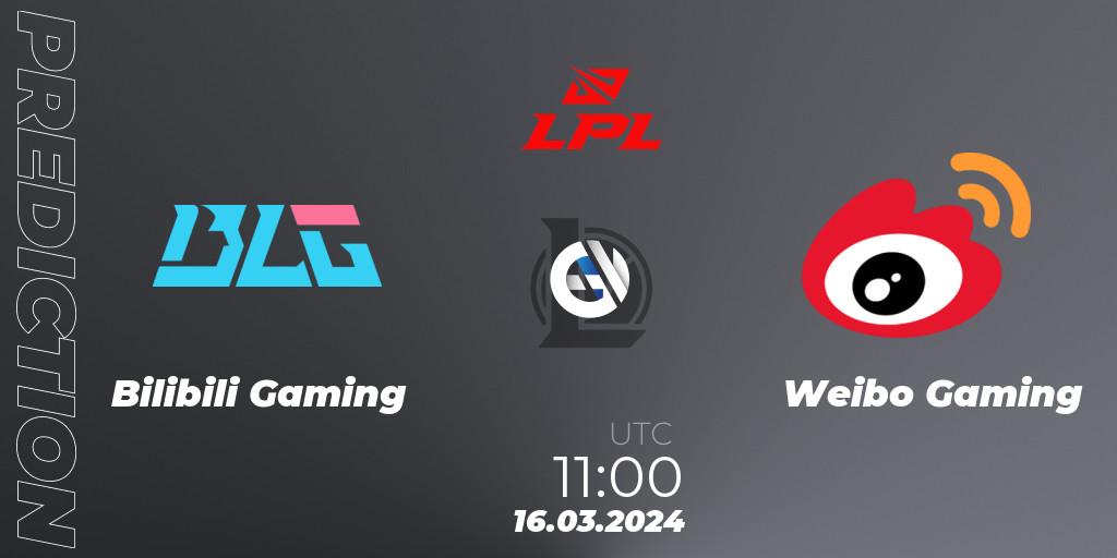 Pronósticos Bilibili Gaming - Weibo Gaming. 16.03.24. LPL Spring 2024 - Group Stage - LoL