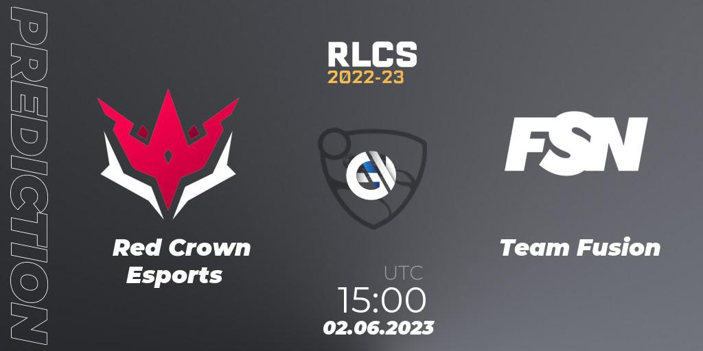 Pronósticos Red Crown Esports - Team Fusion. 09.06.23. RLCS 2022-23 - Spring: Sub-Saharan Africa Regional 3 - Spring Invitational - Rocket League