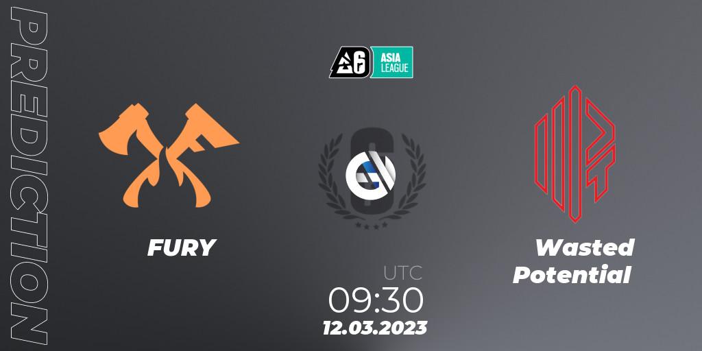 Pronósticos FURY - Wasted Potential. 12.03.23. SEA League 2023 - Stage 1 - Rainbow Six