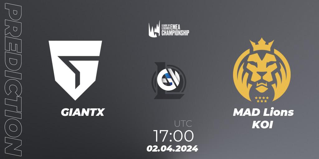 Pronósticos GIANTX - MAD Lions KOI. 02.04.2024 at 17:00. LEC Spring 2024 - Playoffs - LoL