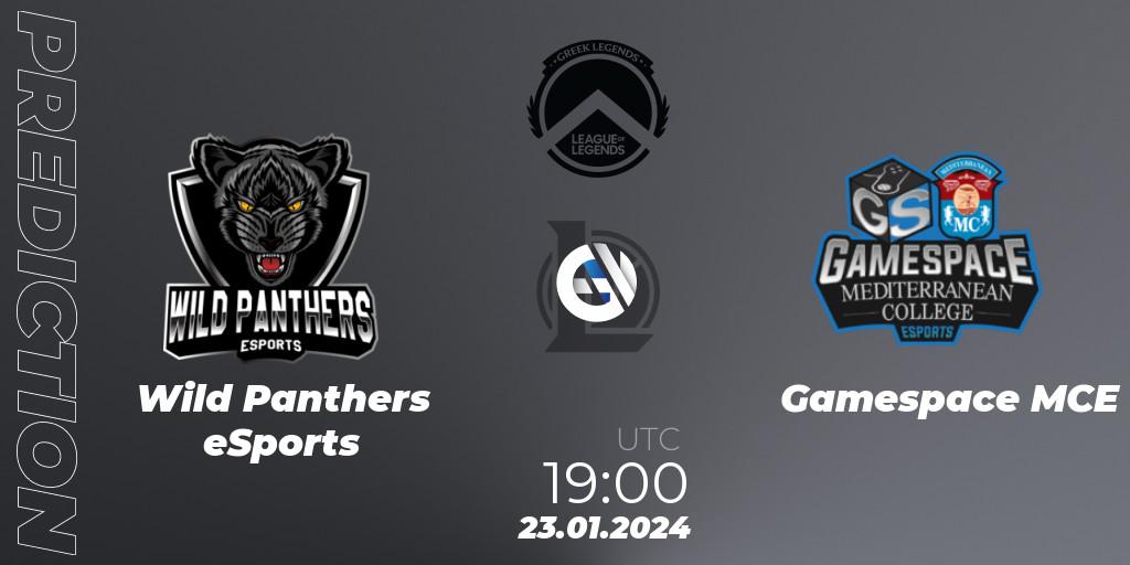 Pronósticos Wild Panthers eSports - Gamespace MCE. 23.01.2024 at 19:00. GLL Spring 2024 - LoL