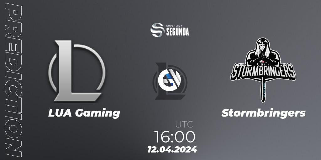 Pronósticos LUA Gaming - Stormbringers. 12.04.2024 at 16:00. Liga de Videojuegos Profesional - LoL