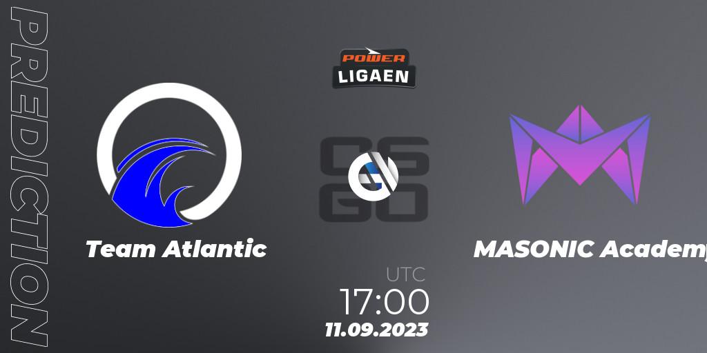 Pronósticos Team Atlantic - MASONIC Academy. 11.09.2023 at 17:00. POWER Ligaen Season 24 Finals - Counter-Strike (CS2)