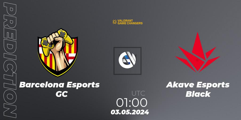 Pronósticos Barcelona Esports GC - Akave Esports Black. 03.05.2024 at 01:00. VCT 2024: Game Changers LAN - Opening - VALORANT