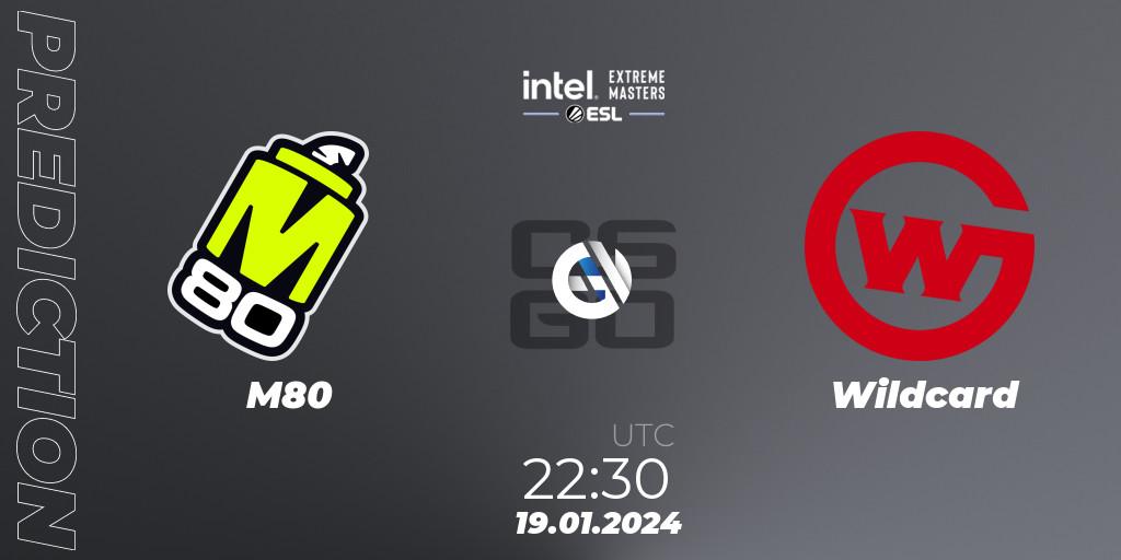Pronósticos M80 - Wildcard. 19.01.2024 at 22:30. Intel Extreme Masters China 2024: North American Closed Qualifier - Counter-Strike (CS2)