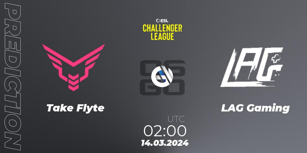 Pronósticos Take Flyte - LAG Gaming. 21.03.24. ESL Challenger League Season 47: North America - CS2 (CS:GO)