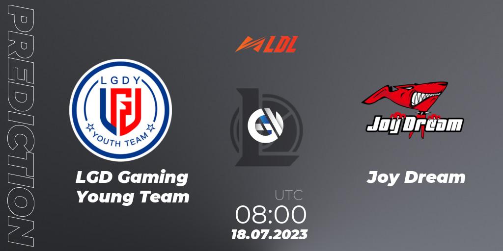 Pronósticos LGD Gaming Young Team - Joy Dream. 18.07.2023 at 08:00. LDL 2023 - Regular Season - Stage 3 - LoL