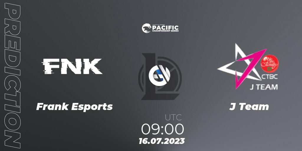 Pronósticos Frank Esports - J Team. 16.07.2023 at 09:00. PACIFIC Championship series Group Stage - LoL